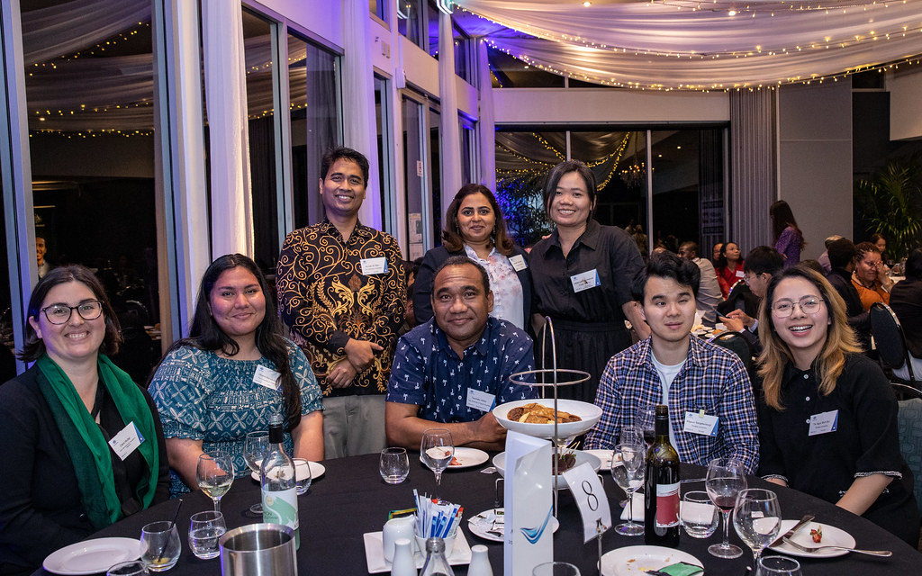 Aishath (back row, middle) pictured interacting with other Australia Awards scholars at the 2024 Year End Celebration event in Adelaide.